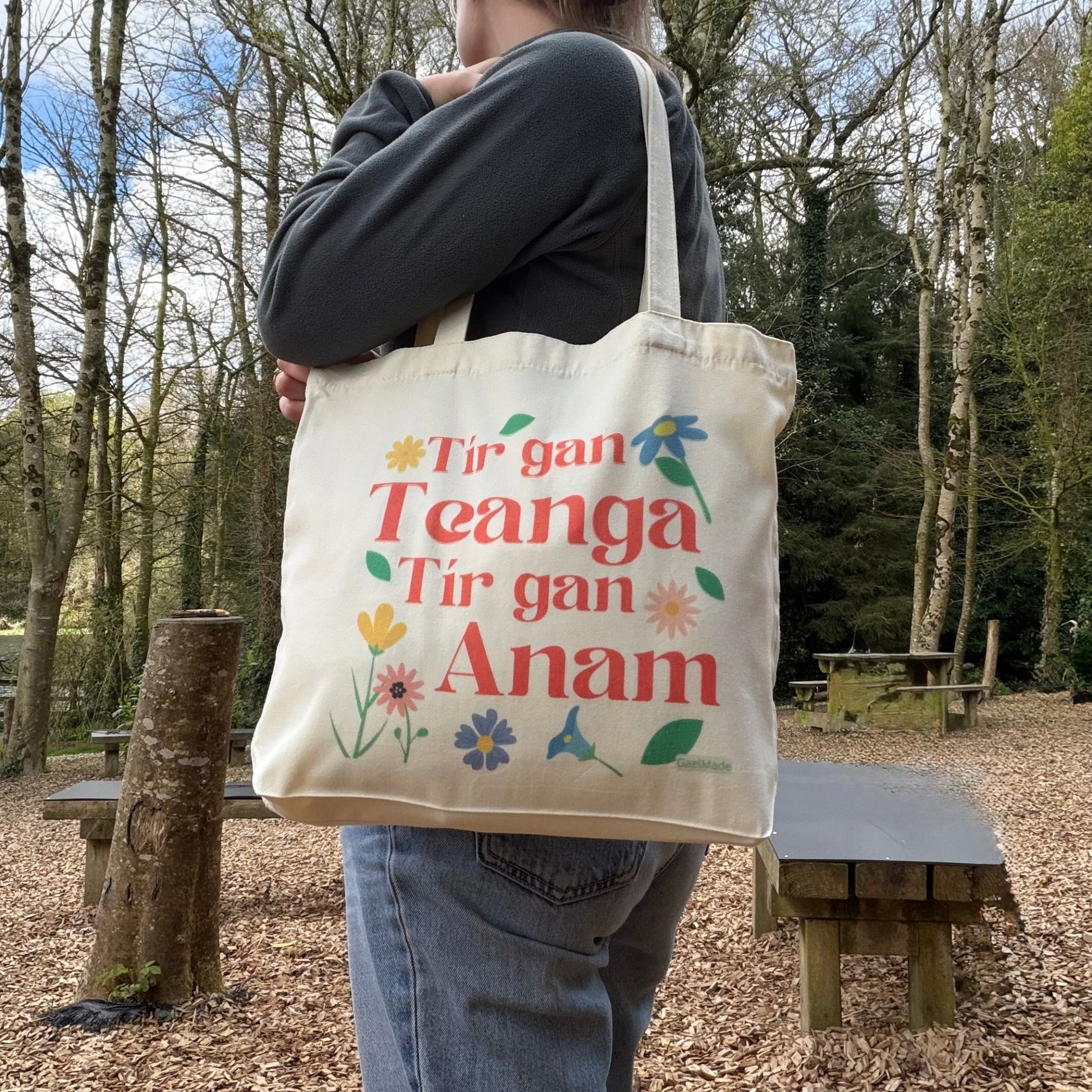3. Tír Gan Teanga, Tír Gan Anam Tote Bag - GaelMade