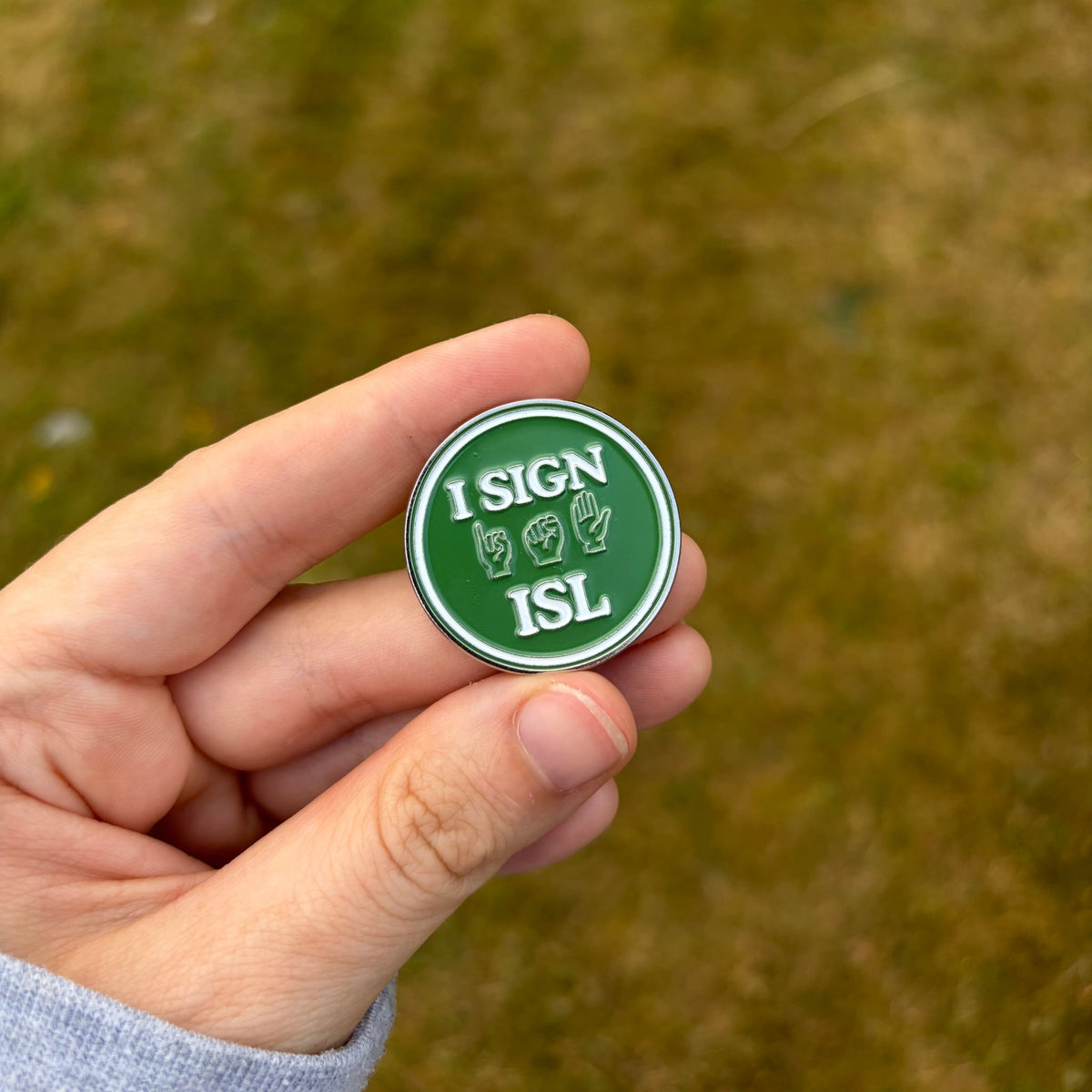 Irish Sign Language Pin Badge - GaelMade