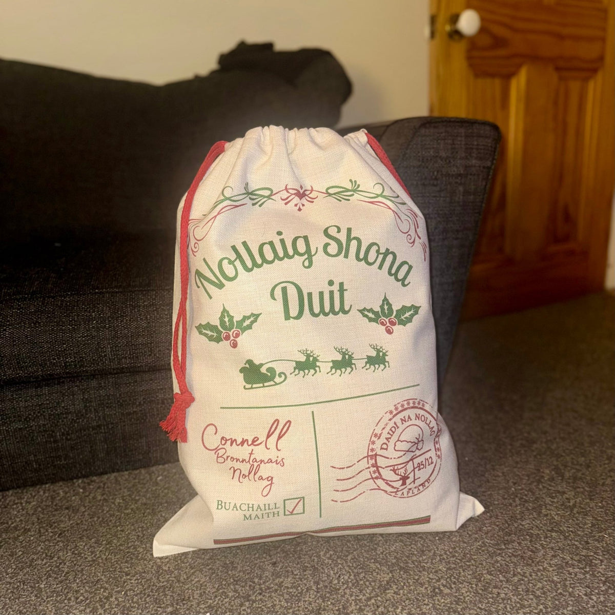 .Mála Nollag | Personalised Christmas Sack - GaelMade